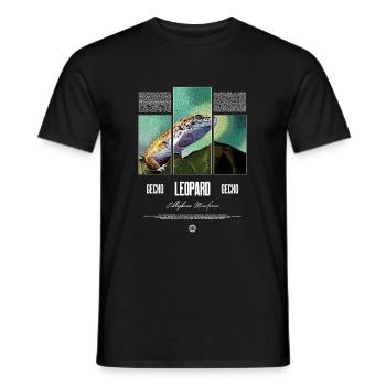 Leopard Gecko Reptile Keeper Streetwear - Men's T-Shirt - black - Front - AI Model Male 178 light (178cm)