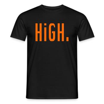 HiGH. - Männer T-Shirt - Schwarz - Vorne - AI Model Male 178 light (178cm)