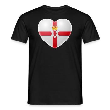 Coeur (Irlande du Nord / Irlande du Nord) - T-shirt homme - noir - Devant - AI Model Male 178 light (178cm)