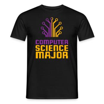 computer - Men's T-Shirt - black - Front - AI Model Male 178 light (178cm)
