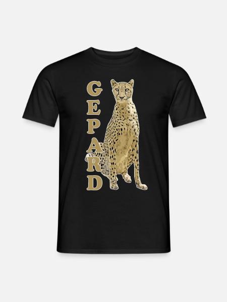 guépard - T-shirt homme - noir