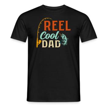 Reel Cool Papa Pêcheur Pêcheur - T-shirt homme - noir - Devant - AI Model Male 178 light (178cm)