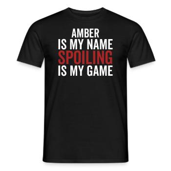 Ambre est mon nom Spoiling est mon jeu - T-shirt homme - noir - Devant - AI Model Male 178 light (178cm)