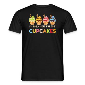 Funny Cupcakes, Cupcake Celebrations, Cupcake Gift - Men's T-Shirt - black - Front - AI Model Male 178 light (178cm)