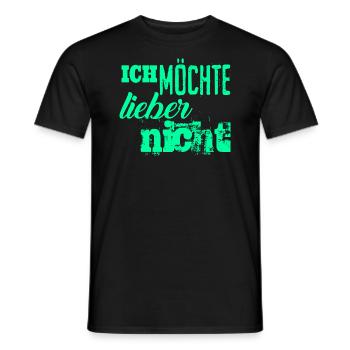 Bartleby der Schreiber - Ich möchte lieber nicht - Männer T-Shirt - Schwarz - Vorne - AI Model Male 178 light (178cm)