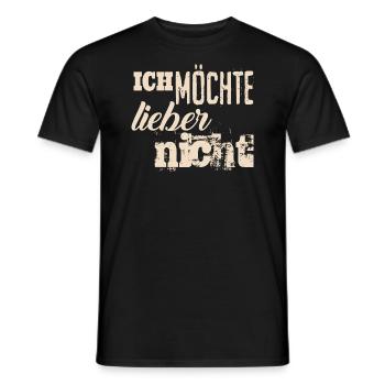 Bartleby der Schreiber - Ich möchte lieber nicht - Männer T-Shirt - Schwarz - Vorne - AI Model Male 178 light (178cm)
