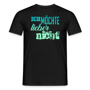 Bartleby der Schreiber - Ich möchte lieber nicht - Männer T-Shirt - Schwarz - Vorne - AI Model Male 178 light (178cm)