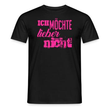 Bartleby der Schreiber - Ich möchte lieber nicht - Männer T-Shirt - Schwarz - Vorne - AI Model Male 178 light (178cm)