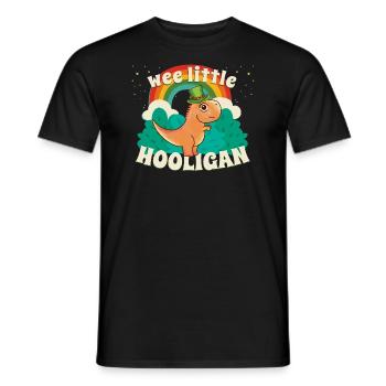 WEE LITTLE HOOLIGAN Dinosaur Kids St Patrick s - Men's T-Shirt - black - Front - AI Model Male 178 light (178cm)