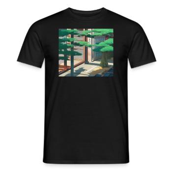 Tokio-Landschaft - Männer T-Shirt - Schwarz - Vorne - AI Model Male 178 light (178cm)