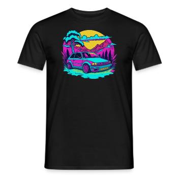 Deutsches Retro-Auto - Männer T-Shirt - Schwarz - Vorne - AI Model Male 178 light (178cm)