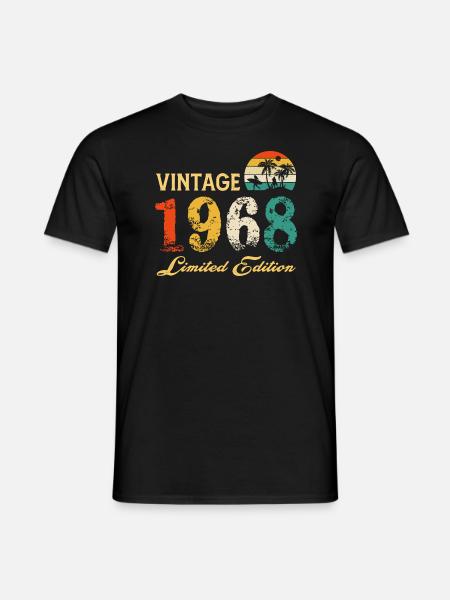 Vintage 1968 Limited Edition Made In 1968 Birthday - Men's T-Shirt - black