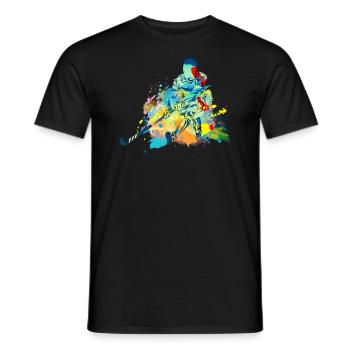 Field Hockey Player Indoor Hockey Hockey Game - Men's T-Shirt - black - Front - AI Model Male 178 light (178cm)