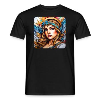 Engel - Männer T-Shirt - Schwarz - Vorne - AI Model Male 178 light (178cm)