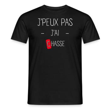 J'peux pas j'ai chasse - T-shirt homme - noir - Devant - AI Model Male 178 light (178cm)