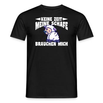 Schaf Schäfer Schäferei Bauer Landwirt Bauernhof S - Männer T-Shirt - Schwarz - Vorne - AI Model Male 178 light (178cm)