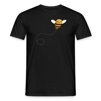 Hummel, Biene, Cartoon-Stil - Männer T-Shirt - Schwarz - Vorne - AI Model Male 178 light (178cm)
