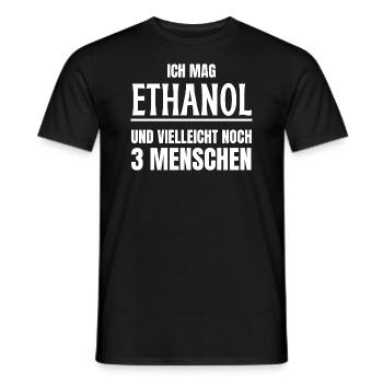 Ich mag Alkohol Ethanol - Lustiger Spruch - Männer T-Shirt - Schwarz - Vorne - AI Model Male 178 light (178cm)