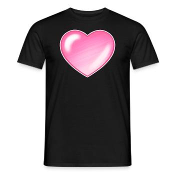 Herz - Männer T-Shirt - Schwarz - Vorne - AI Model Male 178 light (178cm)