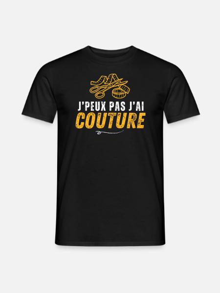 I can't sew - Men's T-Shirt - black