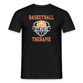 Basketball Ist Meine Therapie - Männer T-Shirt - Schwarz - Vorne - AI Model Male 178 light (178cm)