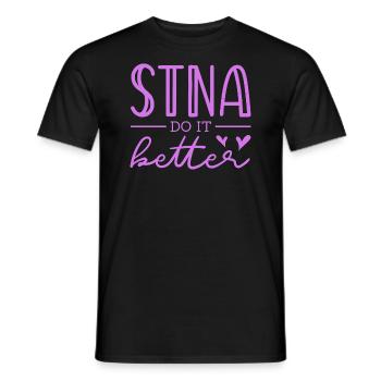 STNA fait mieux Infirmière auxiliaire testée par l’État - T-shirt homme - noir - Devant - AI Model Male 178 light (178cm)