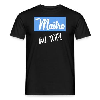 MASTER. MASTER. THANK YOU. THANK YOU MASTER - Men's T-Shirt - black - Front - AI Model Male 178 light (178cm)