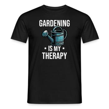 Gardening Is My Therapy - Männer T-Shirt - Schwarz - Vorne - AI Model Male 178 light (178cm)
