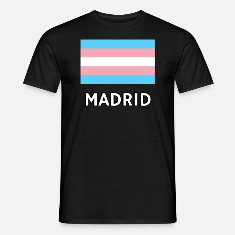 Trans Pride Flagge Madrid - Männer T-Shirt - Schwarz
