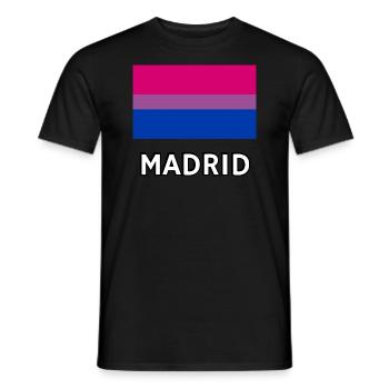 Bi Pride Flagge Madrid - Männer T-Shirt - Schwarz - Vorne - AI Model Male 178 light (178cm)