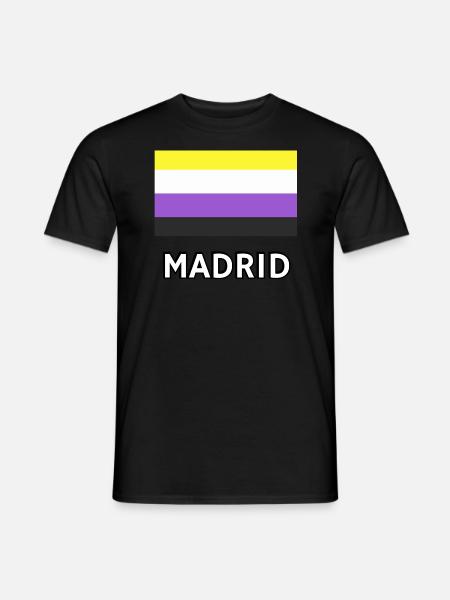 Non binary Pride Flag Madrid - Men's T-Shirt - black