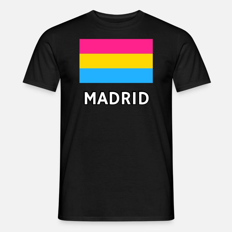 Pan Pride Drapeau Madrid - T-shirt homme - noir