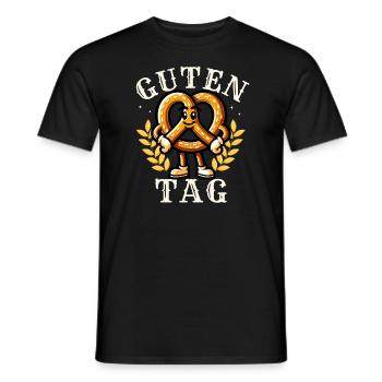 Hello Pretzel - Men's T-Shirt - black - Front - AI Model Male 178 light (178cm)