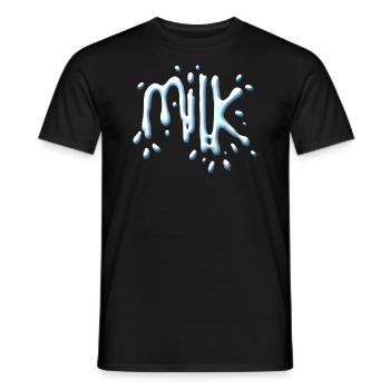 Milk - Men's T-Shirt - black - Front - AI Model Male 178 light (178cm)