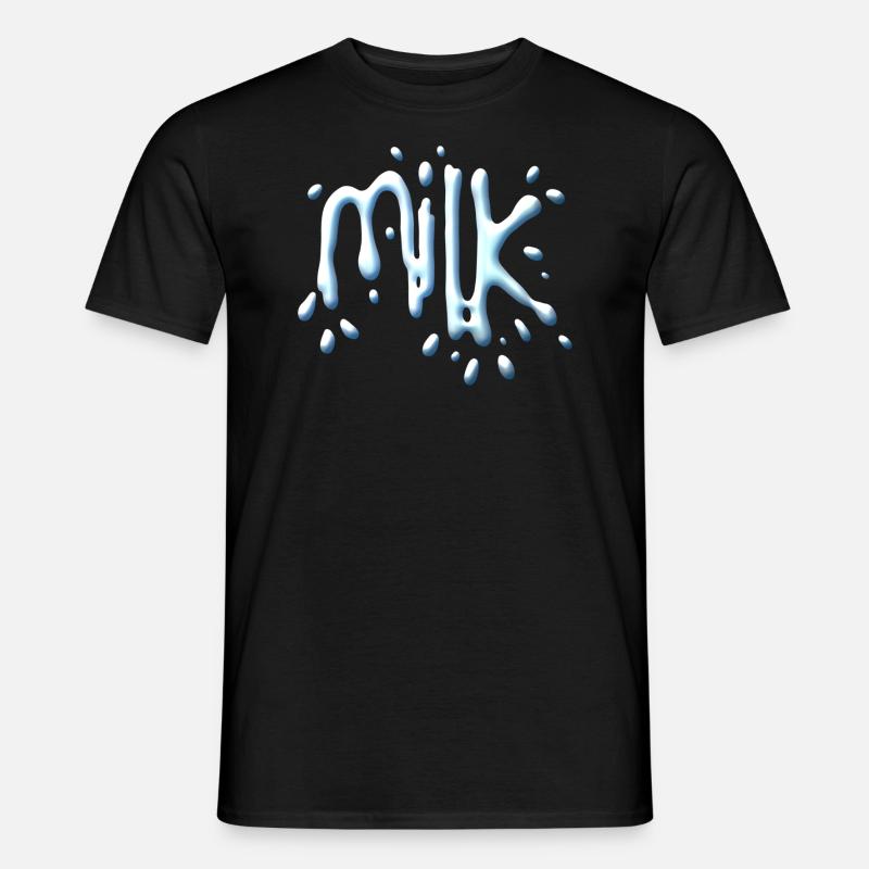 Milch - Männer T-Shirt - Schwarz