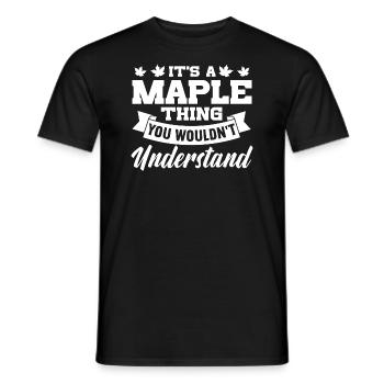 C’est un truc d’érable que vous ne comprendriez pas Design - T-shirt homme - noir - Devant - AI Model Male 178 light (178cm)