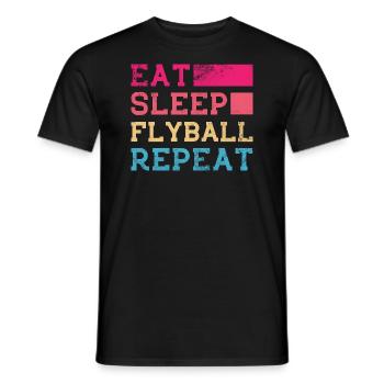 Eat Sleep Flyball Repeat Dog Sports Trainer - Men's T-Shirt - black - Front - AI Model Male 178 light (178cm)