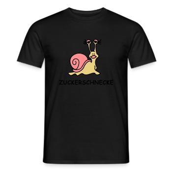 Zuckerschnecke - Männer T-Shirt - Schwarz - Vorne - AI Model Male 178 light (178cm)