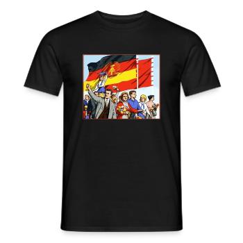 Défilé DDR - T-shirt homme - noir - Devant - AI Model Male 178 light (178cm)