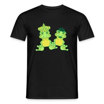 prince koenig froschkoenig couple couples aime verl - T-shirt homme - noir - Devant - AI Model Male 178 light (178cm)