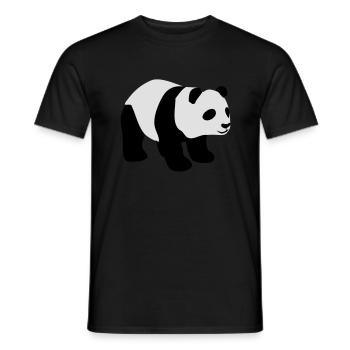 Panda - T-shirt homme - noir - Devant - AI Model Male 178 light (178cm)