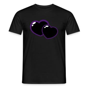 Herz - Männer T-Shirt - Schwarz - Vorne - AI Model Male 178 light (178cm)