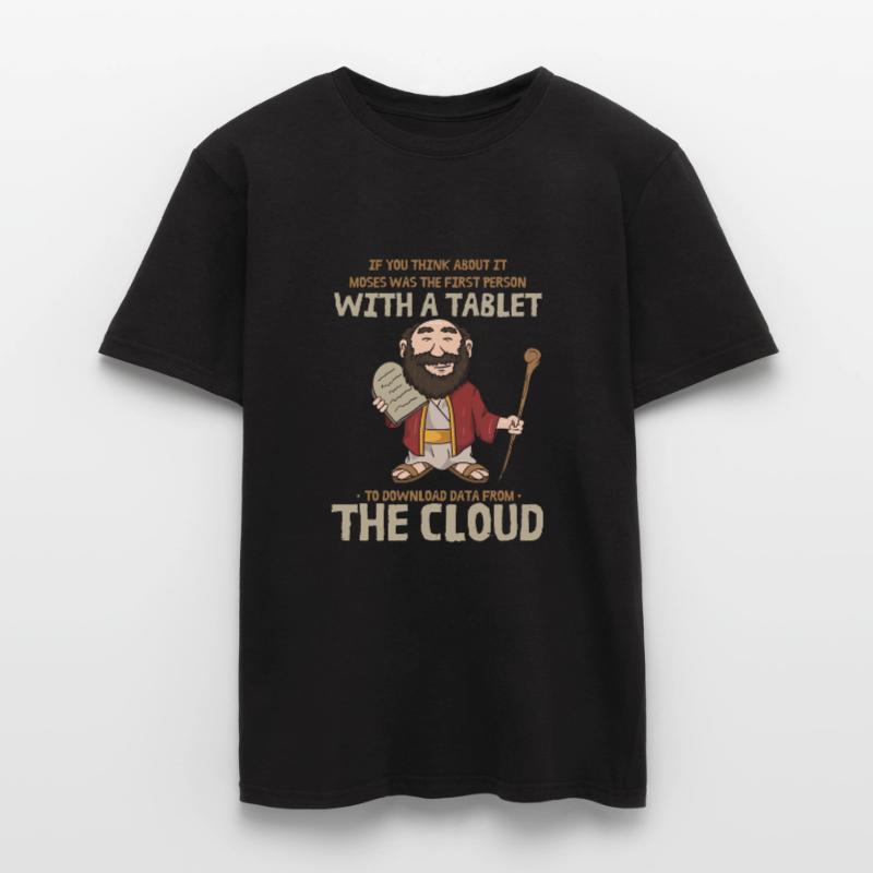 Moses Cloud Tablet Server Admin Tech Support Men’s T-shirt