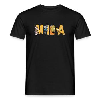 Mila - Männer T-Shirt - Schwarz - Vorne - AI Model Male 178 light (178cm)