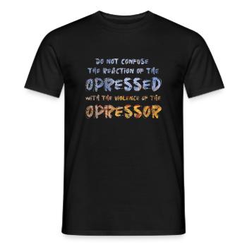 Resistance Phrases - Men's T-Shirt - black - Front - AI Model Male 178 light (178cm)