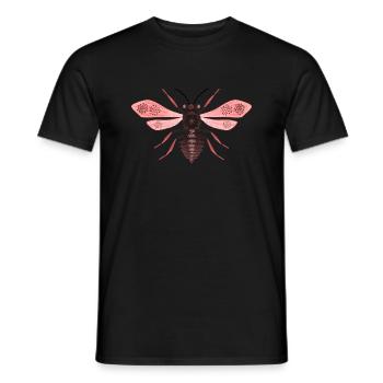 Red bow tie - Men's T-Shirt - black - Front - AI Model Male 178 light (178cm)