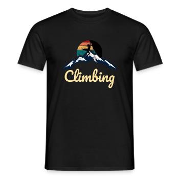 het beklimmen van boulderende rots het beklimmen bergsporten - Heren T-shirt - zwart - Voor - AI Model Male 178 light (178cm)