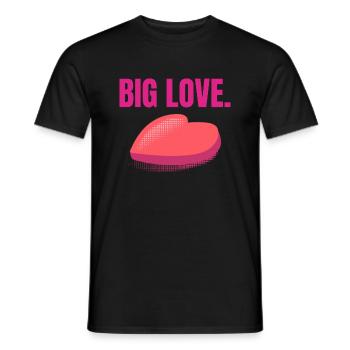 Big Love - Grand Coeur Rouge - Männer T-Shirt - Schwarz - Vorne - AI Model Male 178 light (178cm)
