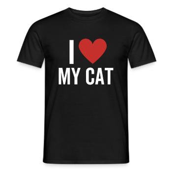 I Love My Cats - Men's T-Shirt - black - Front - AI Model Male 178 light (178cm)