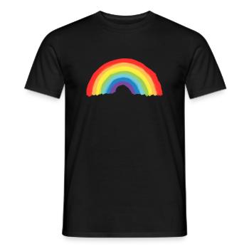 Couleurs arc-en-ciel pour l’acceptation et la tolérance lgbt - T-shirt homme - noir - Devant - AI Model Male 178 light (178cm)